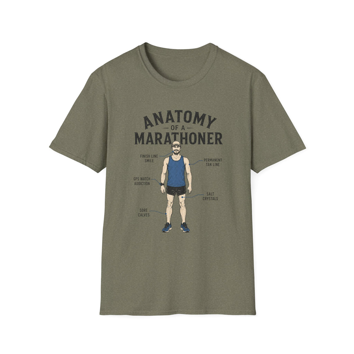 Anatomy of a Marathoner T-Shirt
