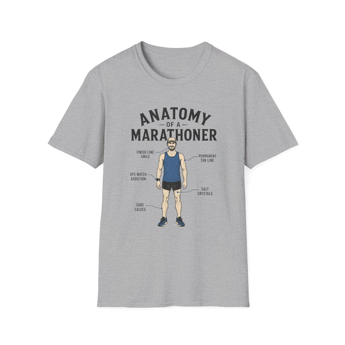 Anatomy of a Marathoner T-Shirt